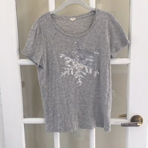 J crew snowflake tee